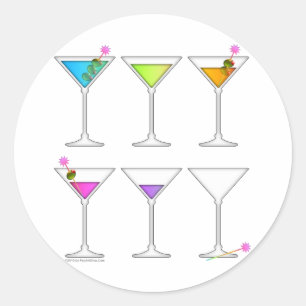 Aufkleber - Martinis geht, geht, GONE