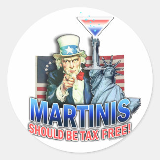 Aufkleber - Martinis sollte steuerfrei sein