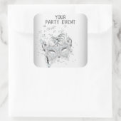 Aufkleber MASK Weißes Silber Party (Tasche)