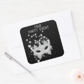 Aufkleber MASK Weißes Silberschwarzes Party (Umschlag)