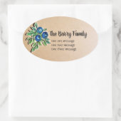 Aufkleber Med Custom Vintag Blueberry Label (Tasche)