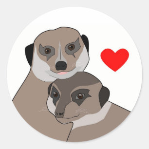 Aufkleber "Meerkats in der Liebe "