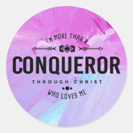 Aufkleber "Mehr als ein Eroberer"