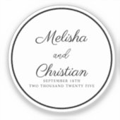 Aufkleber Minimalistisch Modernes Kalligraph (Vorderseite)