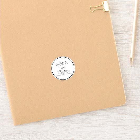 Aufkleber Minimalistisch Modernes Kalligraph (Notizbuch)