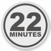 Aufkleber mit 22 Minuten (Vorderseite)
