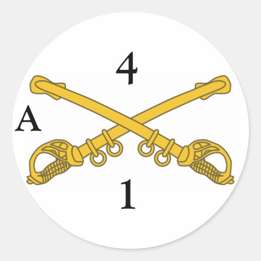 Aufkleber mit 4cav-Insignien, 4, 1, A (Vorderseite)