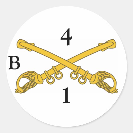 Aufkleber mit 4cav-Insignien, 4, 1, B (Vorderseite)