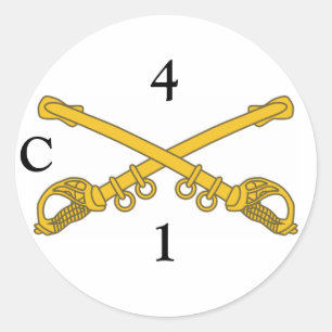 Aufkleber mit 4cav-Insignien, 4, 1, C