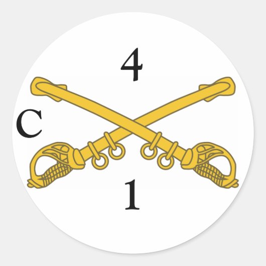 Aufkleber mit 4cav-Insignien, 4, 1, C (Vorderseite)