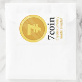 Aufkleber mit 7 Münzen (rechteckig) (Tasche)