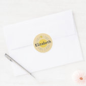 Aufkleber mit anpassbarem Kindernamen – Sonnendesi (Umschlag)