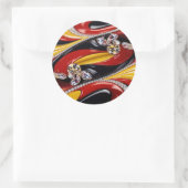 Aufkleber mit belgischer Farbgestaltung (Tasche)