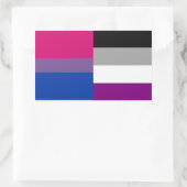 Aufkleber mit bisexueller/asexueller Flagge (Tasche)