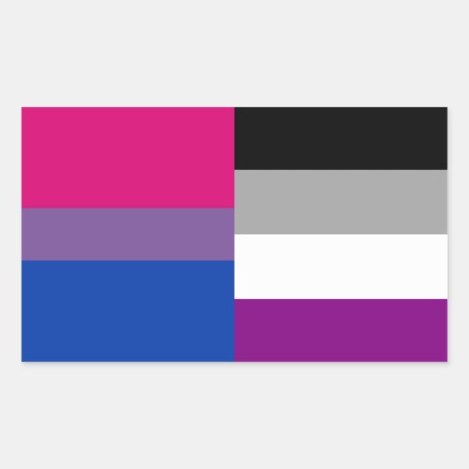 Aufkleber mit bisexueller/asexueller Flagge (Vorderseite)