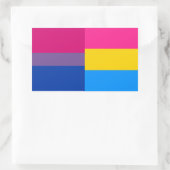 Aufkleber mit Bisexueller/pansexueller Flagge (Tasche)