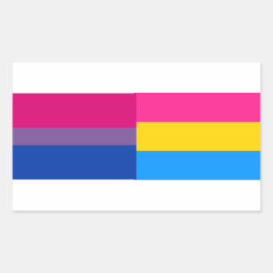 Aufkleber mit Bisexueller/pansexueller Flagge