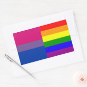 Aufkleber mit Bisexueller/Regenbogenflagge (Umschlag)