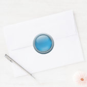 Aufkleber mit blauer Taste (Umschlag)