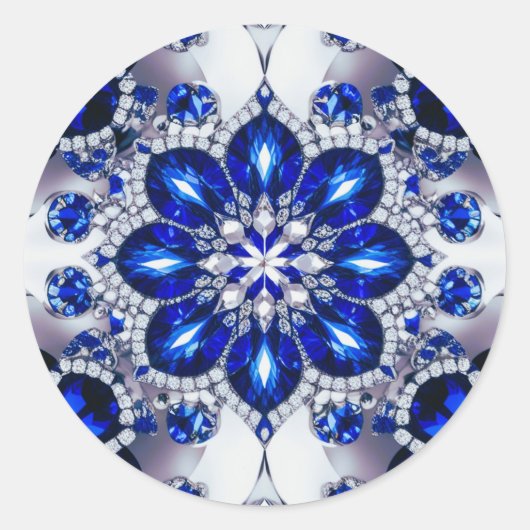 Aufkleber mit blauweißem Farbdesign (Vorderseite)