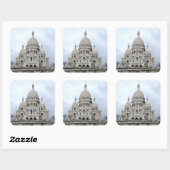 Aufkleber mit Blick auf Sacre Coeur de Paris (Blatt)