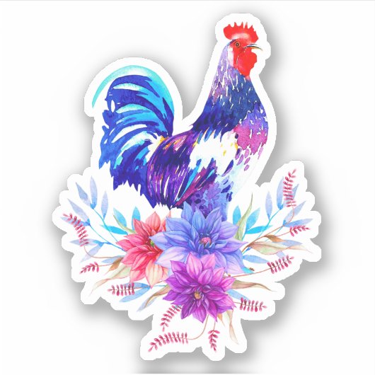 Aufkleber mit Blume (Vorderseite)