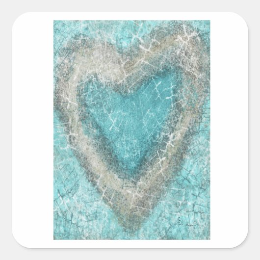 Aufkleber mit coolem Herzen (Vorderseite)