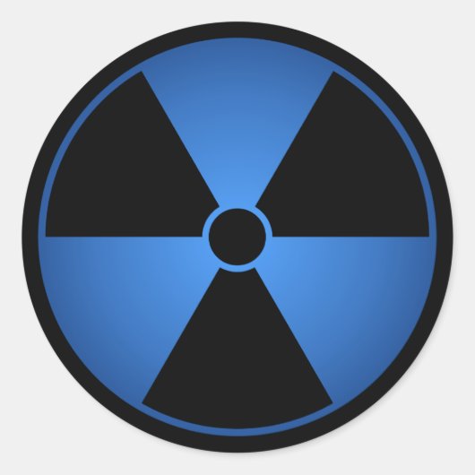 Aufkleber mit dem Symbol für blaue Strahlung (Vorderseite)