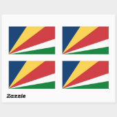 Aufkleber mit den Farben der Seychellen (Blatt)