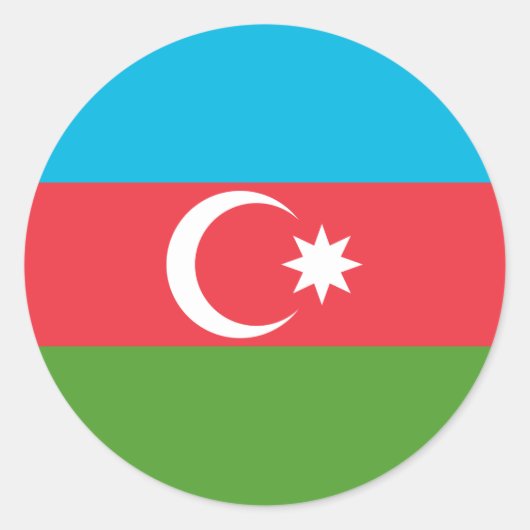 Aufkleber mit der Flagge Aserbaidschans (Vorderseite)