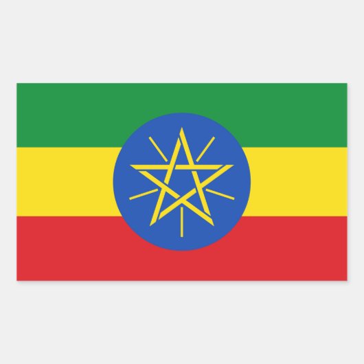 Aufkleber mit der Flagge Äthiopiens (Vorderseite)