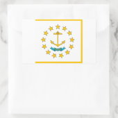 Aufkleber mit der Flagge auf der Insel Rhode (Tasche)