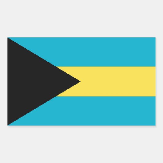 Aufkleber mit der Flagge Bahamas (Vorderseite)