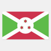 Aufkleber mit der Flagge Burundis (Vorderseite)