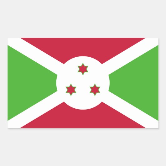 Aufkleber mit der Flagge Burundis (Vorderseite)