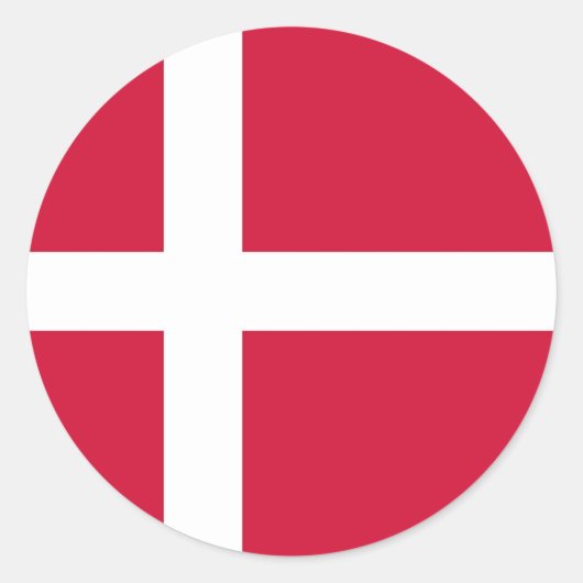 Aufkleber mit der Flagge Dänemarks (Vorderseite)