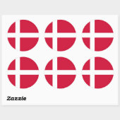 Aufkleber mit der Flagge Dänemarks (Blatt)