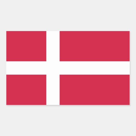 Aufkleber mit der Flagge Dänemarks (Vorderseite)