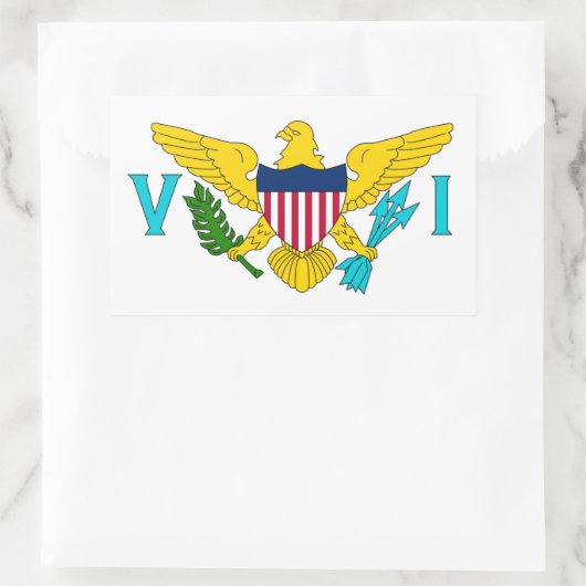 Aufkleber mit der Flagge der Jungfrau (Tasche)