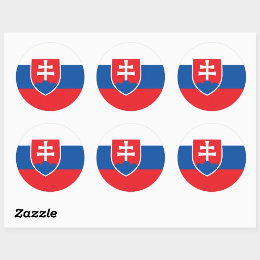Aufkleber mit der Flagge der Slowakei (Blatt)