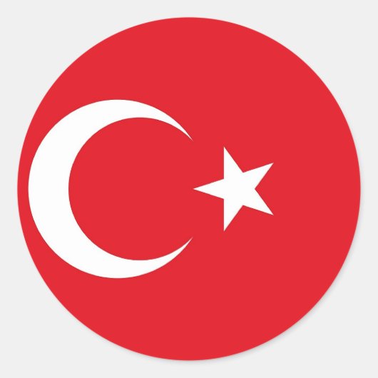 Aufkleber mit der Flagge der Türkei (Vorderseite)