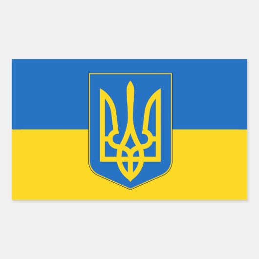 Aufkleber mit der Flagge der Ukraine (Vorderseite)