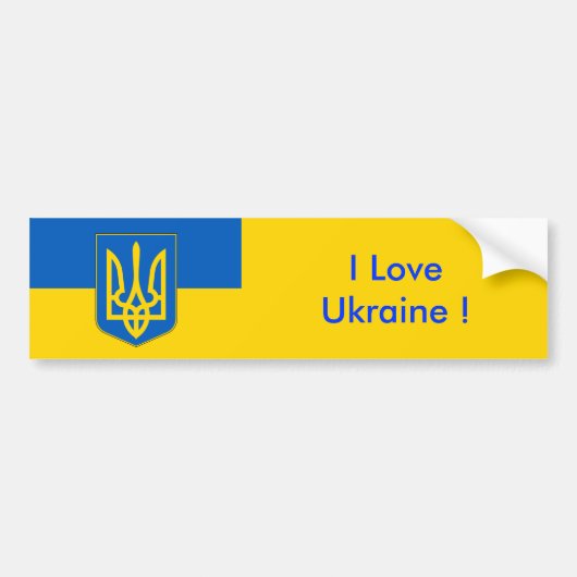 Aufkleber mit der Flagge der Ukraine Autoaufkleber (Vorne)