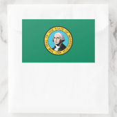 Aufkleber mit der Flagge des Washingtoner Staat (Tasche)