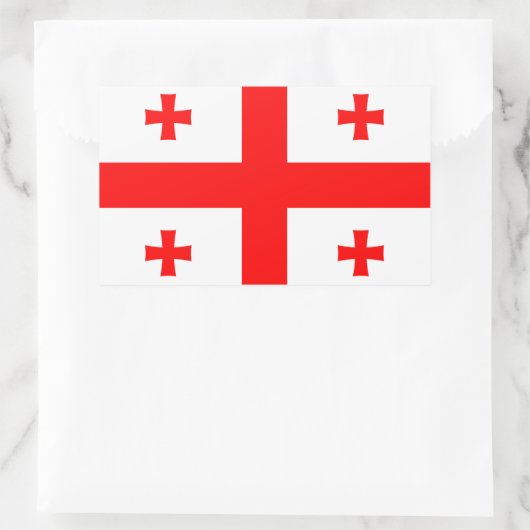 Aufkleber mit der Flagge Georgiens (Tasche)