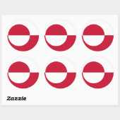 Aufkleber mit der Flagge Grönlands (Blatt)