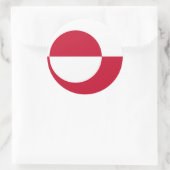 Aufkleber mit der Flagge Grönlands (Tasche)