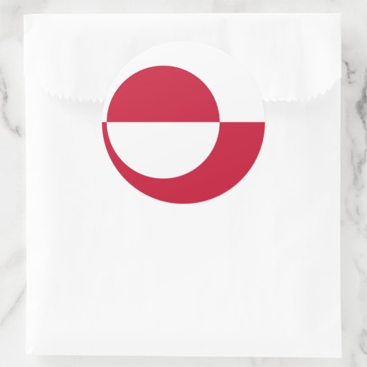 Aufkleber mit der Flagge Grönlands (Tasche)