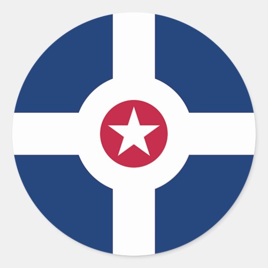Aufkleber mit der Flagge Indianapolis, USA (Vorderseite)