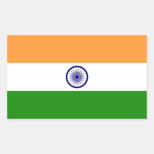 Aufkleber mit der Flagge Indiens (Vorderseite)